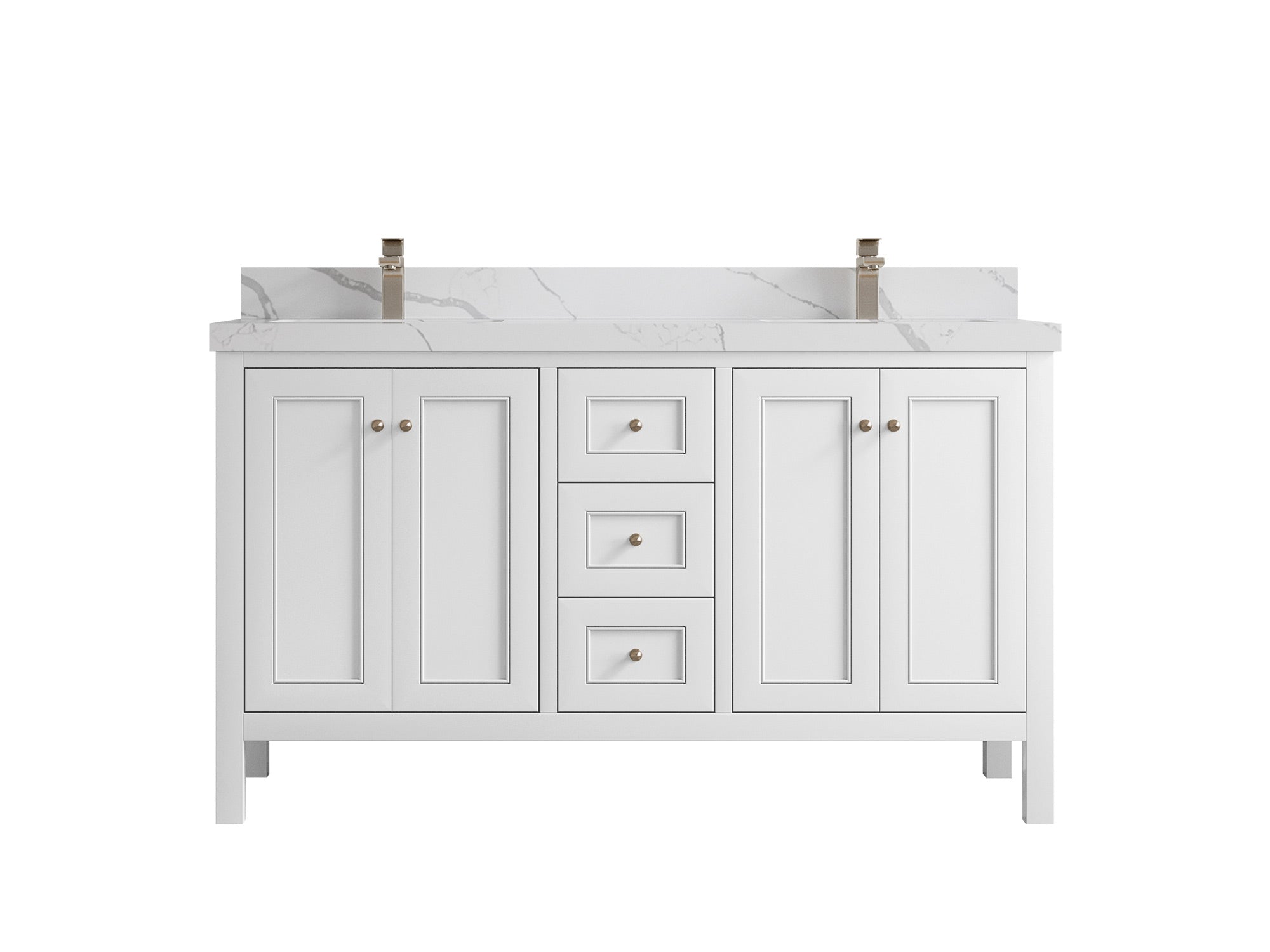 Nashville 60 in. W x 22 in. D Double Sink Bathroom Vanity - Willow Bath and Vanity