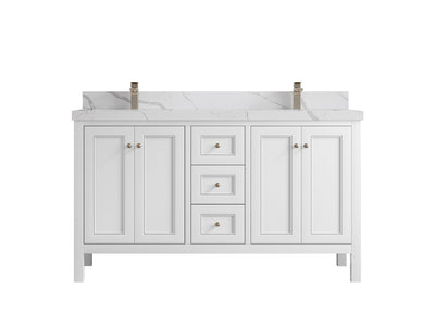 Nashville 60 in. W x 22 in. D Double Sink Bathroom Vanity - Willow Bath and Vanity