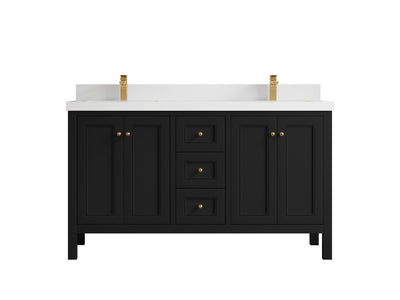 Nashville 60 in. W x 22 in. D Double Sink Bathroom Vanity - Willow Bath and Vanity