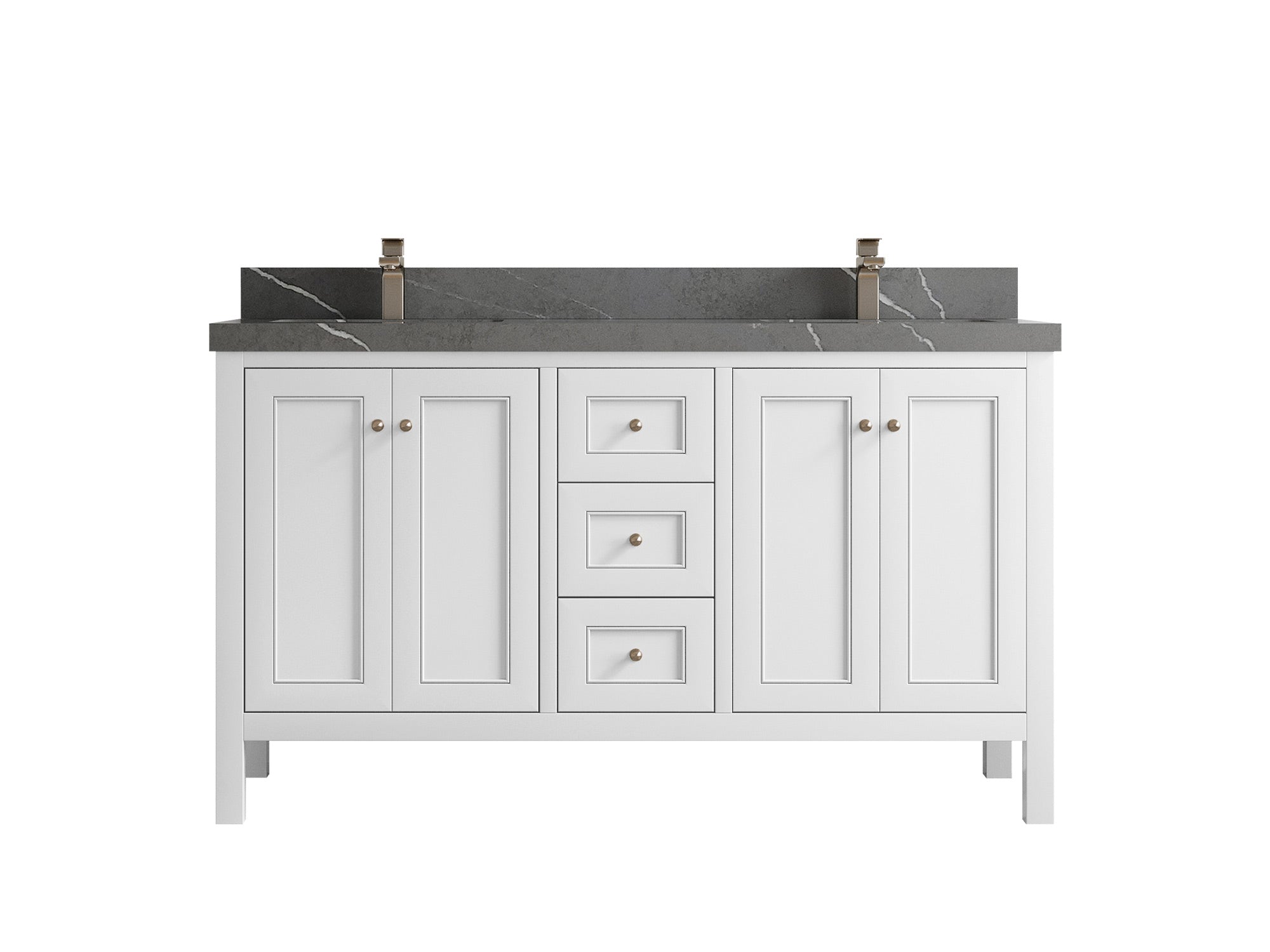 Nashville 60 in. W x 22 in. D Double Sink Bathroom Vanity - Willow Bath and Vanity