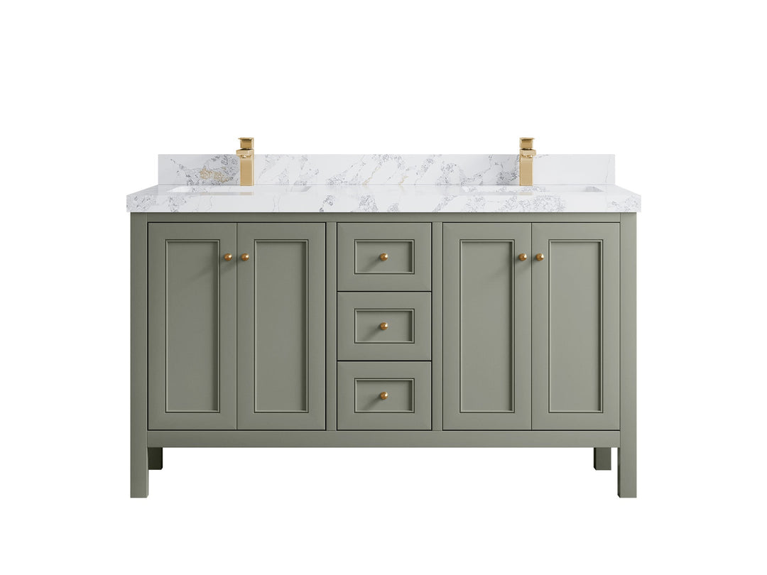 Nashville 60 in. W x 22 in. D Double Sink Bathroom Vanity - Willow Bath and Vanity