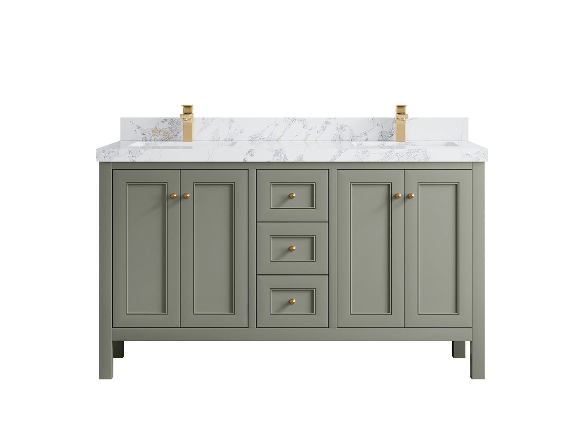 Nashville 60 in. W x 22 in. D Double Sink Bathroom Vanity - Willow Bath and Vanity