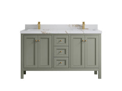 Nashville 60 in. W x 22 in. D Double Sink Bathroom Vanity - photo 19