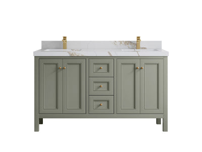 Nashville 60 in. W x 22 in. D Double Sink Bathroom Vanity - Willow Bath and Vanity