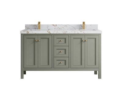 Nashville 60 in. W x 22 in. D Double Sink Bathroom Vanity - Willow Bath and Vanity