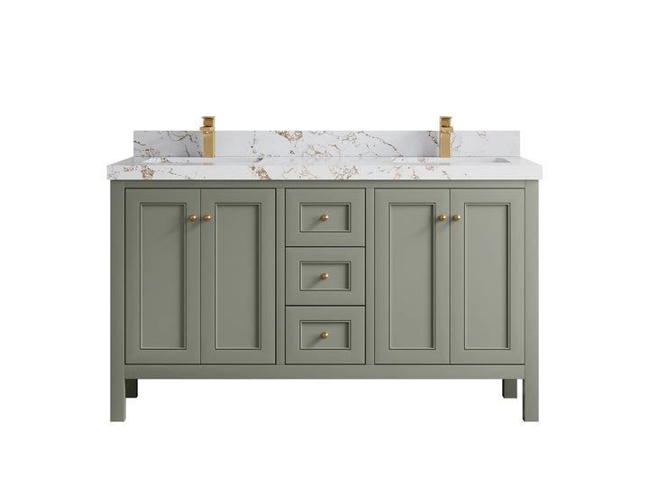 Nashville 60 in. W x 22 in. D Double Sink Bathroom Vanity - photo 47