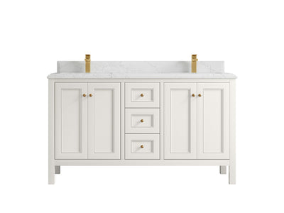 Nashville 60 in. W x 22 in. D Double Sink Bathroom Vanity - Willow Bath and Vanity