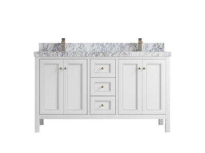 Nashville 60 in. W x 22 in. D Double Sink Bathroom Vanity - Willow Bath and Vanity