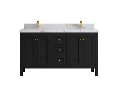 Nashville 60 in. W x 22 in. D Double Sink Bathroom Vanity - Willow Bath and Vanity