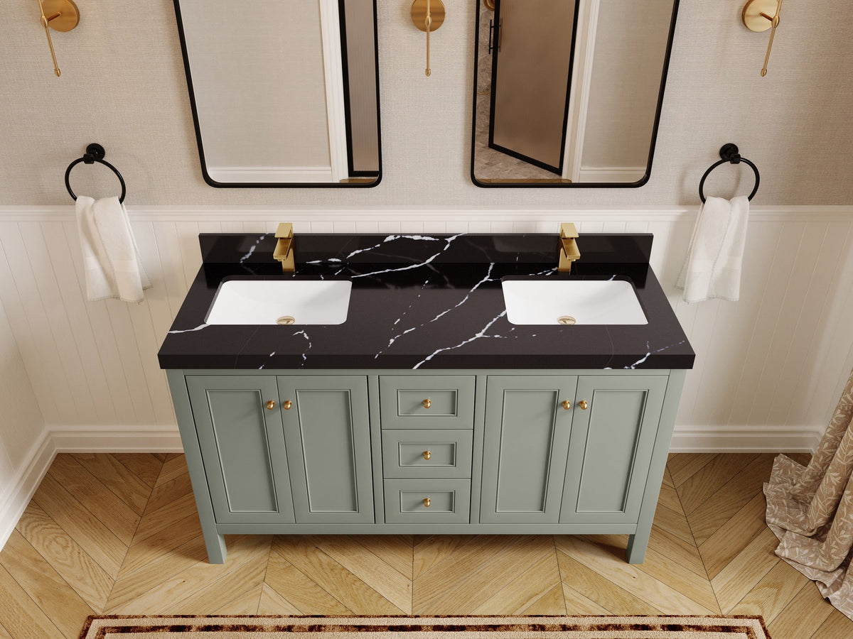 Nashville 60 in. W x 22 in. D Double Sink Bathroom Vanity - Willow Bath and Vanity