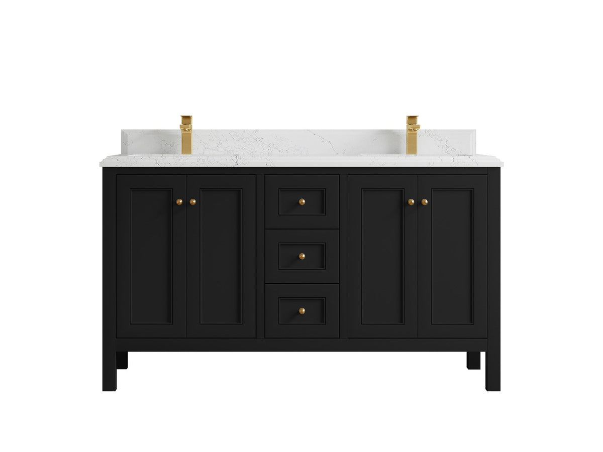 Nashville 60 in. W x 22 in. D Double Sink Bathroom Vanity - Willow Bath and Vanity