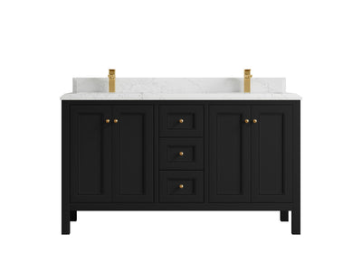 Nashville 60 in. W x 22 in. D Double Sink Bathroom Vanity - Willow Bath and Vanity