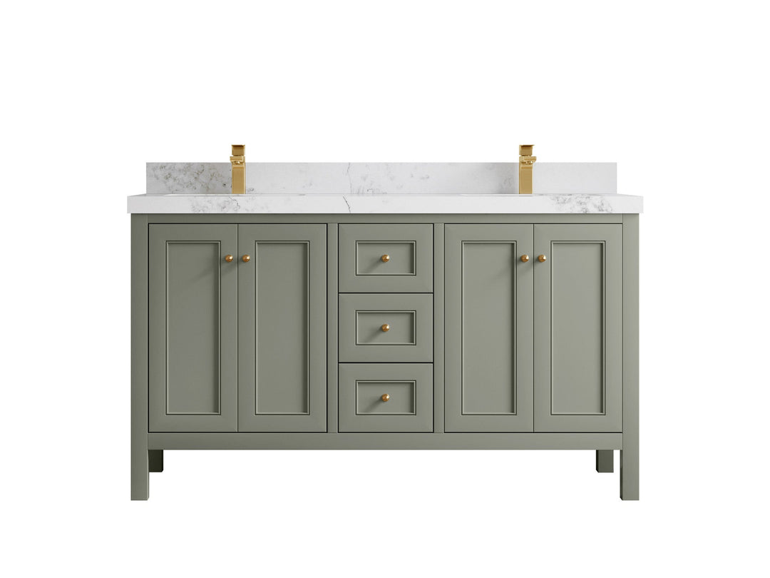 Nashville 60 in. W x 22 in. D Double Sink Bathroom Vanity - Willow Bath and Vanity