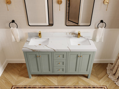 Nashville 60 in. W x 22 in. D Double Sink Bathroom Vanity - Willow Bath and Vanity
