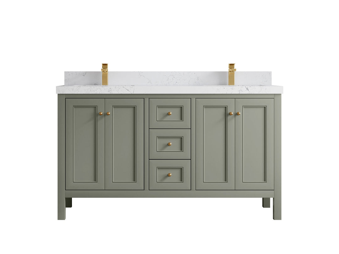 Nashville 60 in. W x 22 in. D Double Sink Bathroom Vanity - Willow Bath and Vanity