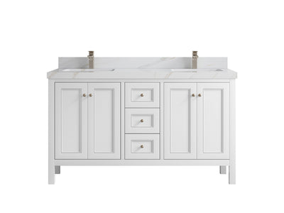 Nashville 60 in. W x 22 in. D Double Sink Bathroom Vanity - Willow Bath and Vanity