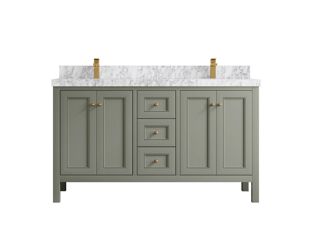 Nashville 60 in. W x 22 in. D Double Sink Bathroom Vanity - Willow Bath and Vanity
