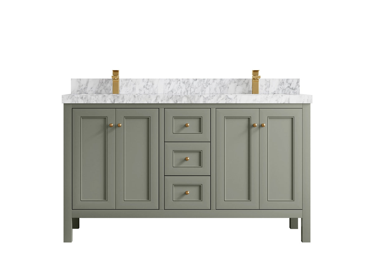 Nashville 60 in. W x 22 in. D Double Sink Bathroom Vanity - Willow Bath and Vanity