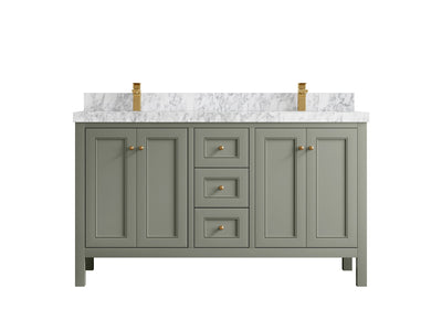 Nashville 60 in. W x 22 in. D Double Sink Bathroom Vanity - Willow Bath and Vanity