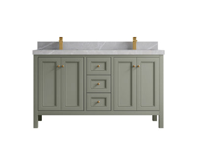 Nashville 60 in. W x 22 in. D Double Sink Bathroom Vanity - Willow Bath and Vanity