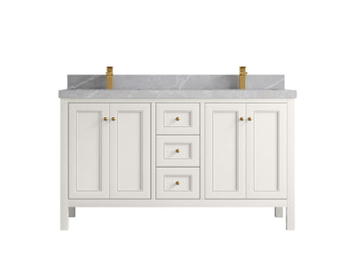 Nashville 60 in. W x 22 in. D Double Sink Bathroom Vanity - Willow Bath and Vanity