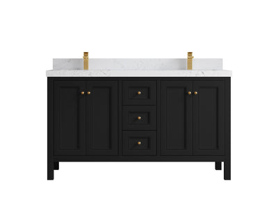 Nashville 60 in. W x 22 in. D Double Sink Bathroom Vanity - Willow Bath and Vanity