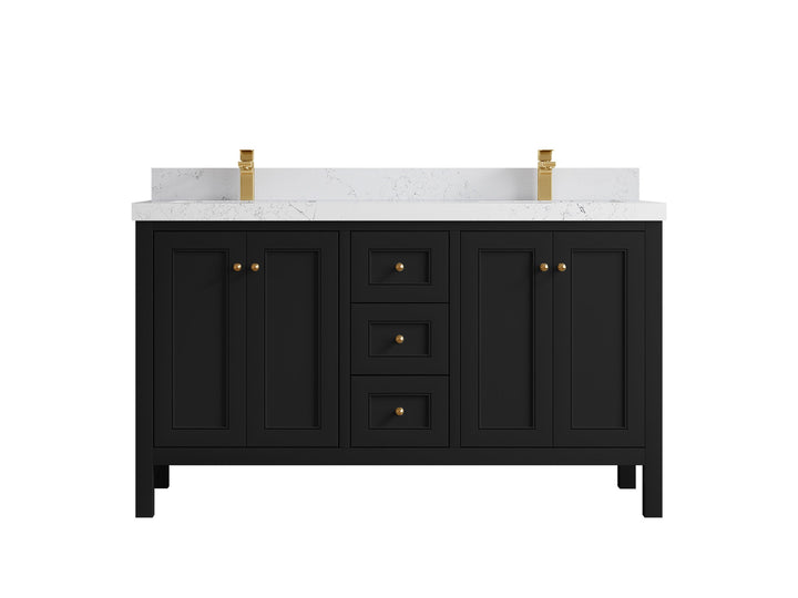 Nashville 60 in. W x 22 in. D Double Sink Bathroom Vanity - photo 29