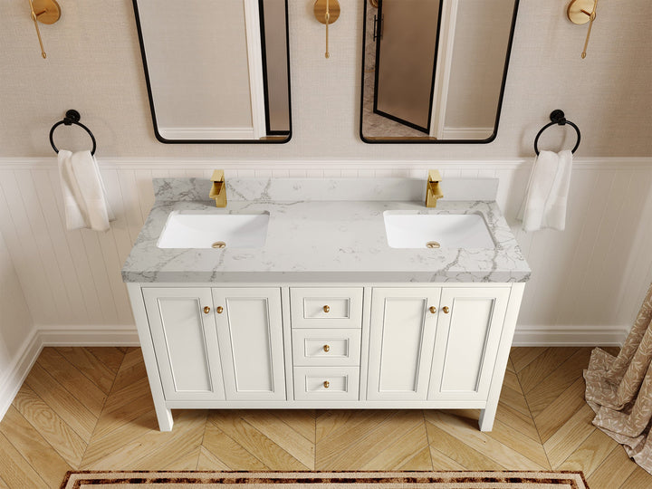 Nashville 60 in. W x 22 in. D Double Sink Bathroom Vanity - photo 12