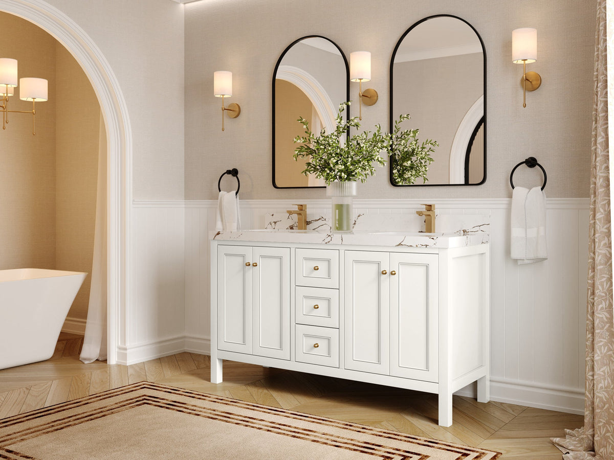 Nashville 60 in. W x 22 in. D Double Sink Bathroom Vanity - Willow Bath and Vanity