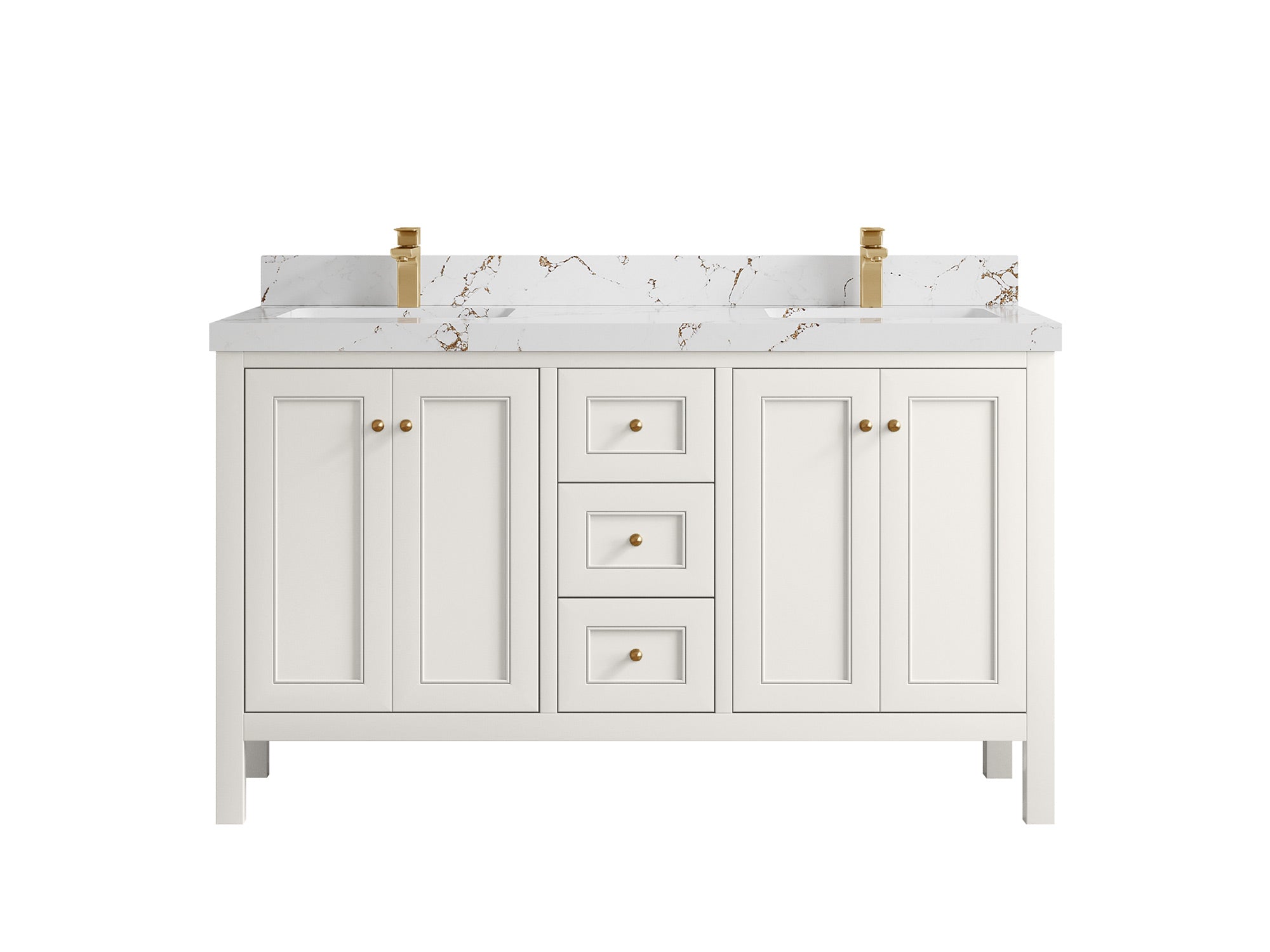 Nashville 60 in. W x 22 in. D Double Sink Bathroom Vanity - Willow Bath and Vanity