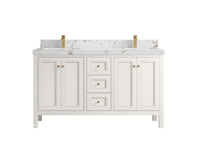 Nashville 60 in. W x 22 in. D Double Sink Bathroom Vanity - Willow Bath and Vanity