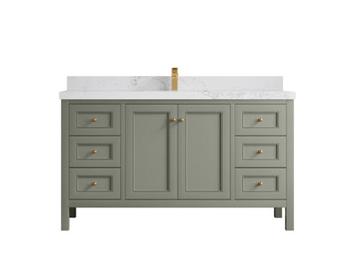 Nashville 60 in. W x 22 in. D Single Sink Bathroom Vanity - Willow Bath and Vanity