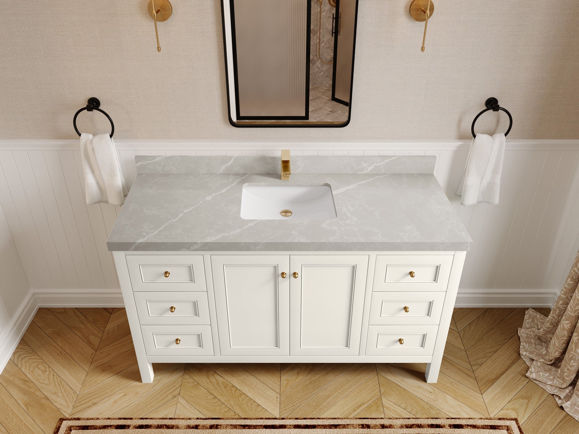 Nashville 60 in. W x 22 in. D Single Sink Bathroom Vanity - Willow Bath and Vanity