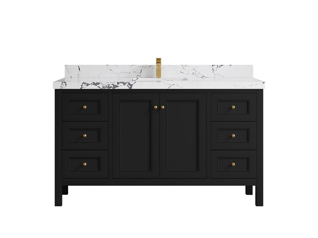 Nashville 60 in. W x 22 in. D Single Sink Bathroom Vanity - Willow Bath and Vanity