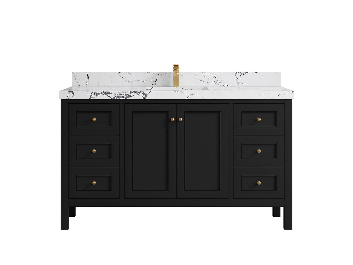 Nashville 60 in. W x 22 in. D Single Sink Bathroom Vanity - Willow Bath and Vanity