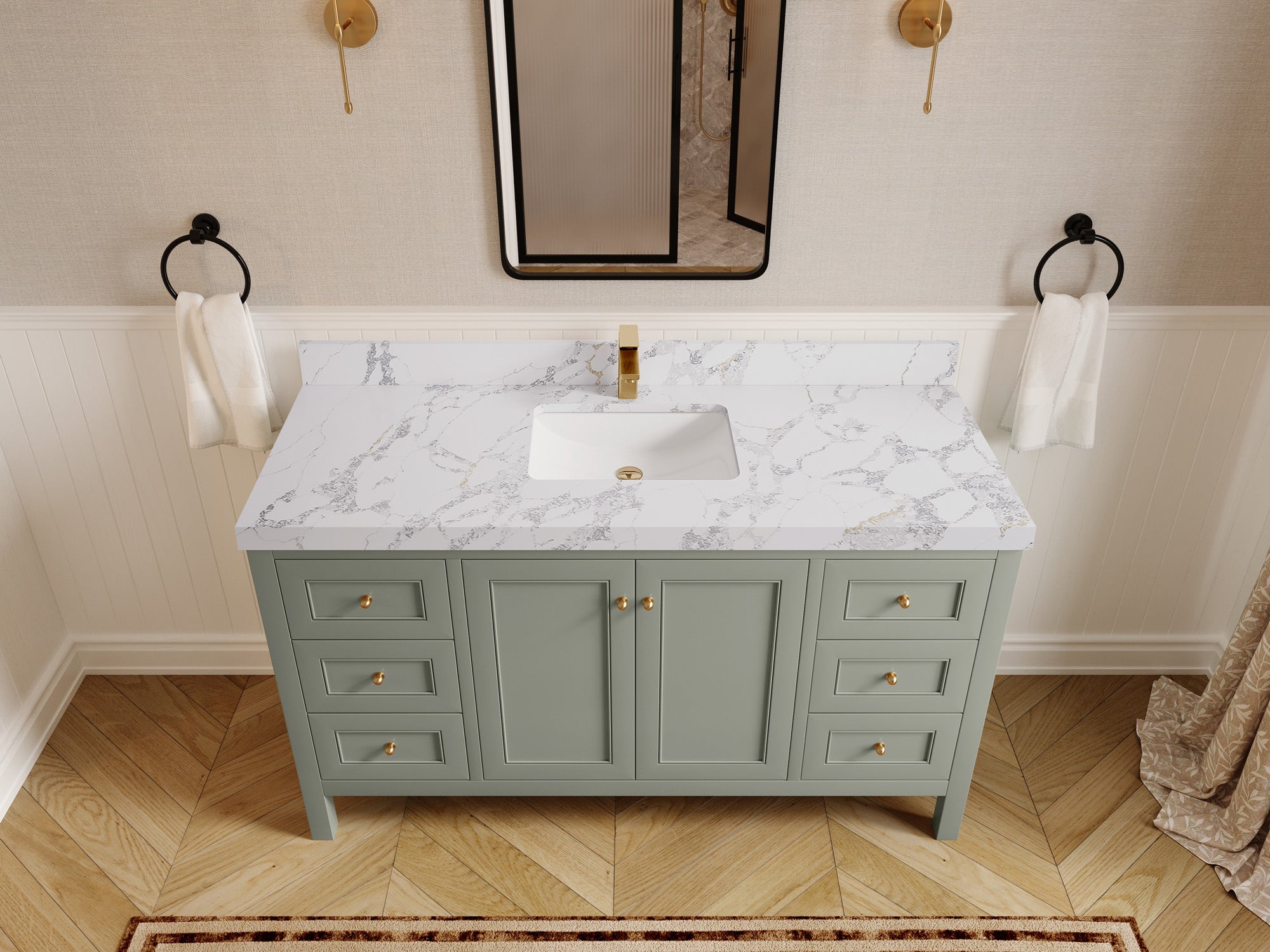 Nashville 60 in. W x 22 in. D Single Sink Bathroom Vanity - Willow Bath and Vanity