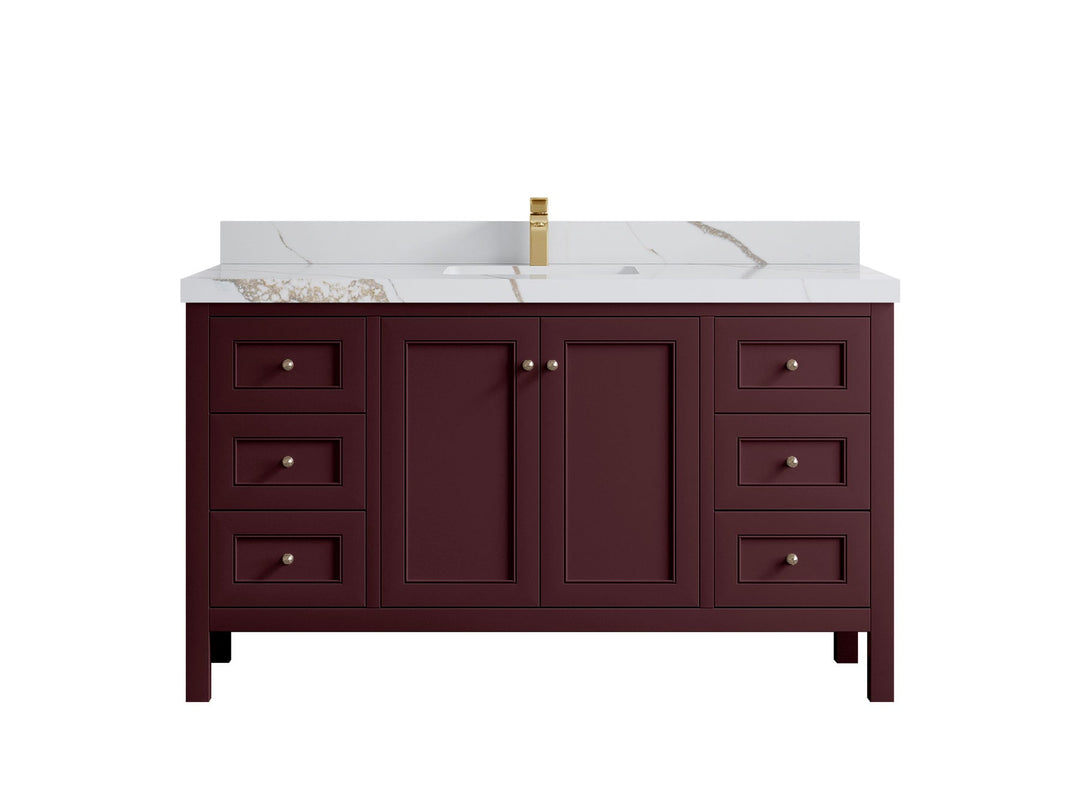 Nashville 60 in. W x 22 in. D Single Sink Bathroom Vanity | 
              
                Burgundy
                
                  
             - NAS_BGD_BRS_60S - photo №19
