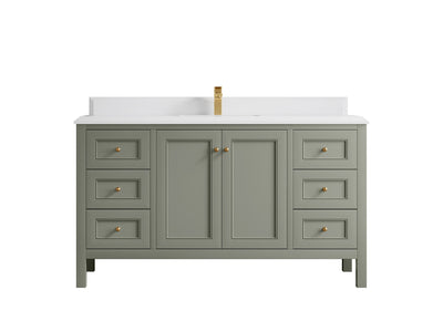 Nashville 60 in. W x 22 in. D Single Sink Bathroom Vanity - Willow Bath and Vanity