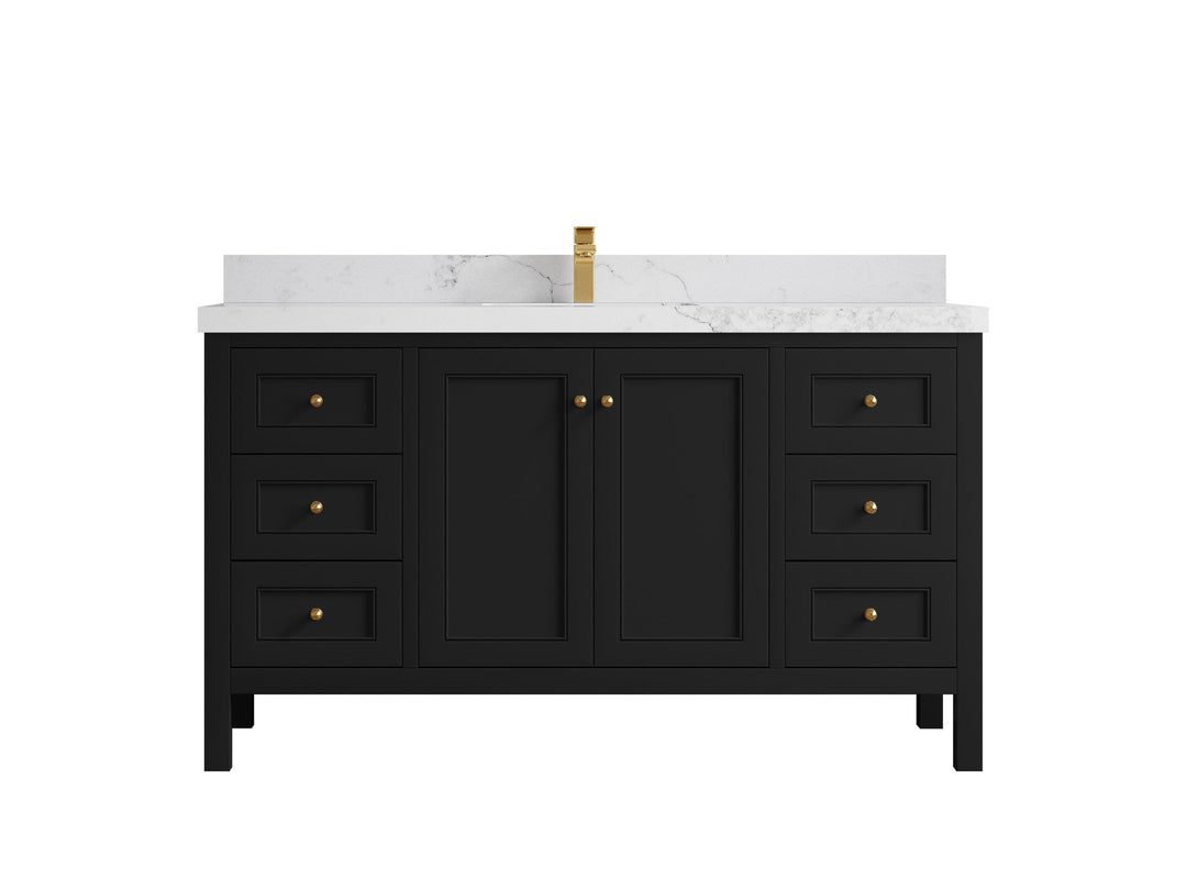 Black bathroom vanities with sink - photo 35