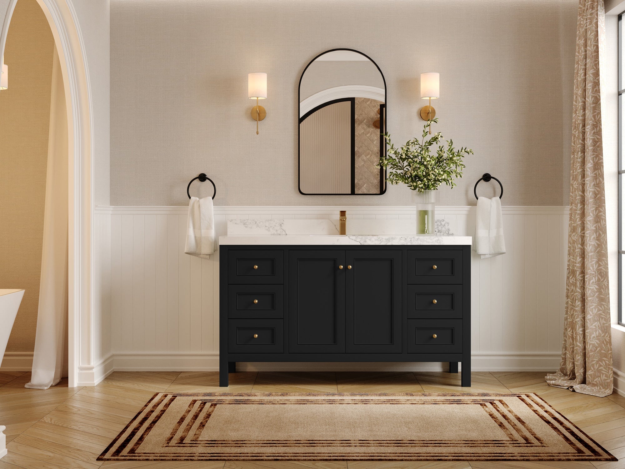 Nashville 60 in. W x 22 in. D Single Sink Bathroom Vanity - Willow Bath and Vanity