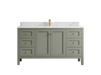 Nashville 60 in. W x 22 in. D Single Sink Bathroom Vanity - Willow Bath and Vanity