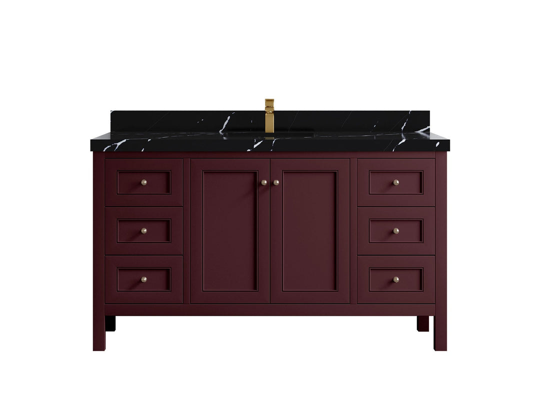 Nashville 60 in. W x 22 in. D Single Sink Bathroom Vanity | 
              
                Burgundy
                
                  
             - NAS_BGD_BRS_60S - photo №17