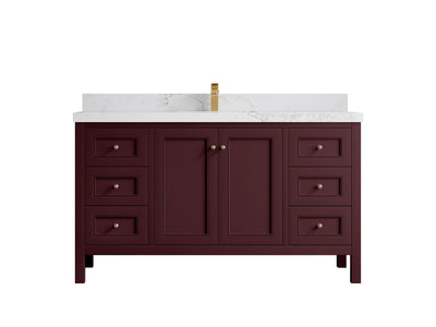 Nashville 60 in. W x 22 in. D Single Sink Bathroom Vanity - Willow Bath and Vanity