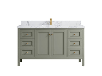 Nashville 60 in. W x 22 in. D Single Sink Bathroom Vanity - Willow Bath and Vanity