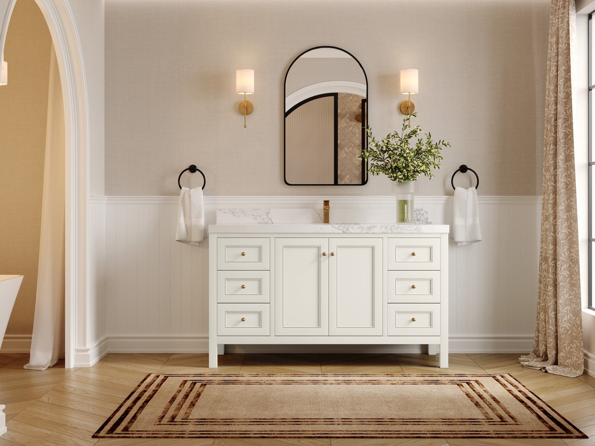 Nashville 60 in. W x 22 in. D Single Sink Bathroom Vanity - Willow Bath and Vanity