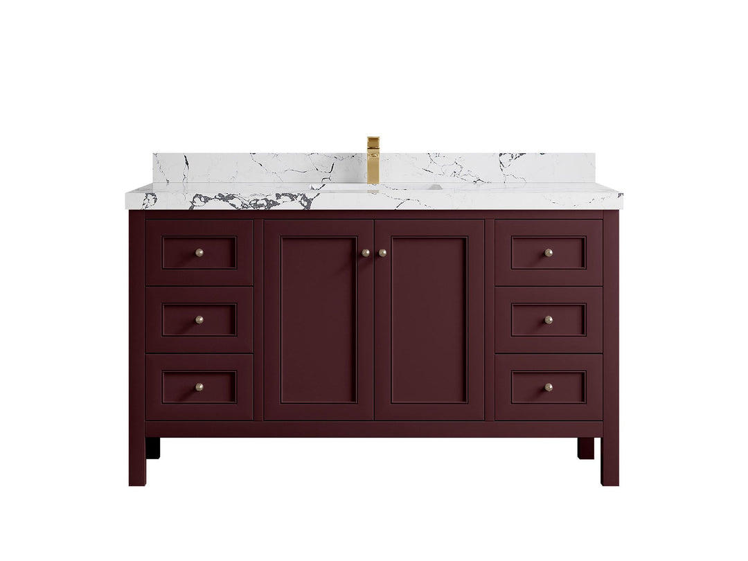 Nashville 60 in. W x 22 in. D Single Sink Bathroom Vanity | 
              
                Burgundy
                
                  
             - NAS_BGD_BRS_60S - photo №43