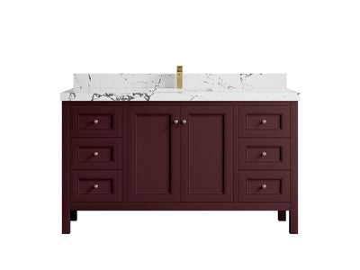 Nashville 60 in. W x 22 in. D Single Sink Bathroom Vanity - Willow Bath and Vanity