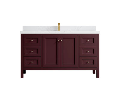 Nashville 60 in. W x 22 in. D Single Sink Bathroom Vanity - Willow Bath and Vanity