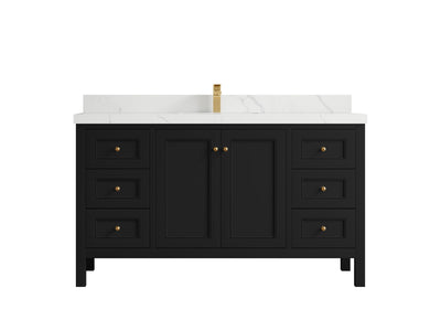 Nashville 60 in. W x 22 in. D Single Sink Bathroom Vanity - Willow Bath and Vanity