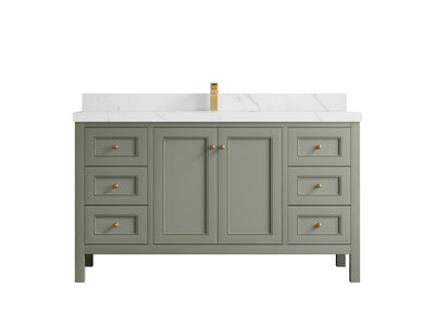 Nashville 60 in. W x 22 in. D Single Sink Bathroom Vanity - Willow Bath and Vanity